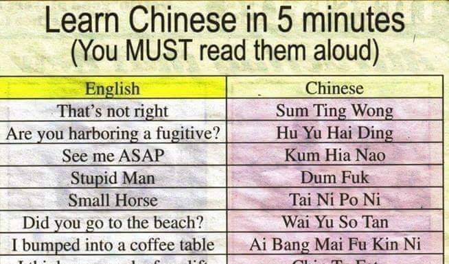 CHINESE IN 5 MINUTES