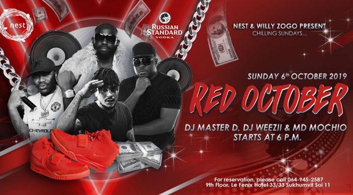 NEST & WILLY ZOGO PRESENTS: CHILLING SUNDAYS “RED OCTOBER”