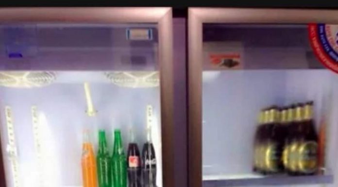 THAT’S ONE USE FOR THE FRIDGE DURING BOOZE BAN