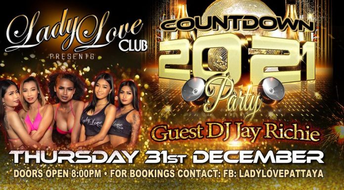 NYE Countdown to 2021 @ Lady Love Pattaya