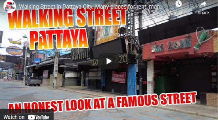 Walking Street in Pattaya City. Many places for rent, many deserted. What is the real future here?
