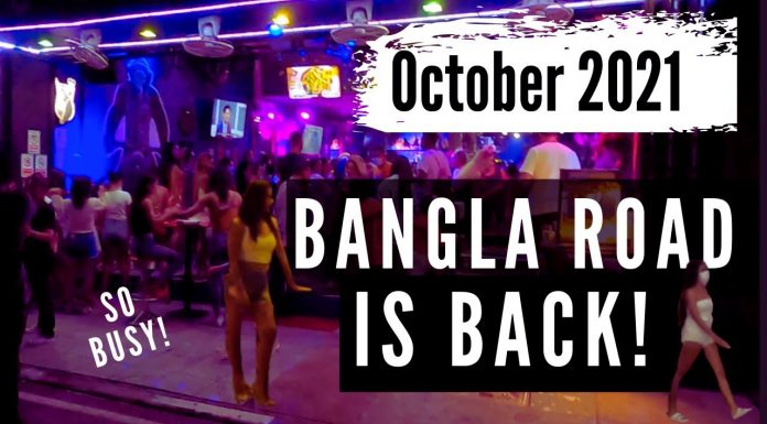 BANGLA ROAD IS OPEN AGAIN! Saturday night in Patong beach, Phuket, October 2021