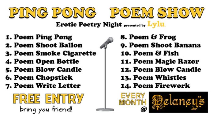 Ping Pong Poem Show | Erotic Poetry Night
