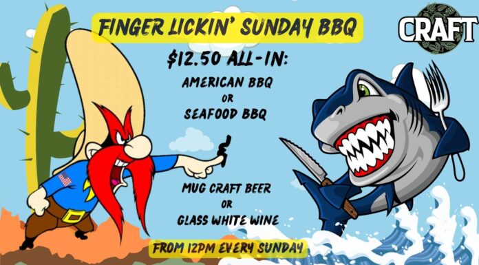 FINGER LICKIN SUNDAY BBQ @ CRAFT ‘Beer – Friends – BBQ’