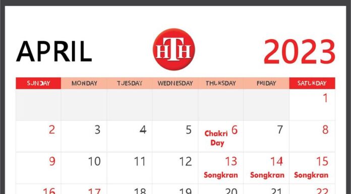 April holidays in Thailand