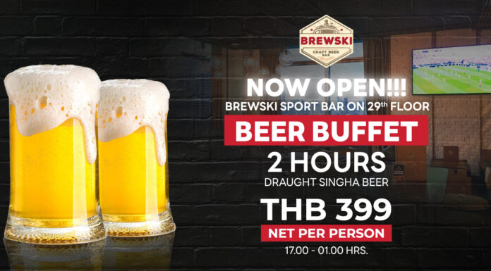 Brewski Sport Bar: Offers 2 hours BEER BUFFET for THB 399/person