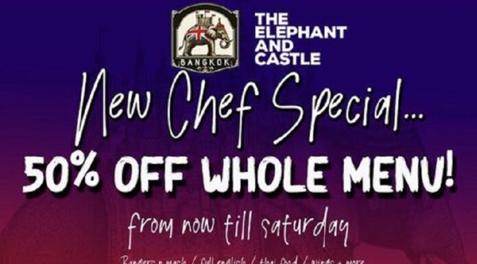 50% OFF THE WHOLE MENU @ THE ELEPHANT AND CASTLE