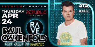 Legendary trance DJ Paul Oakenfold to perform at Republic Club, Pattaya