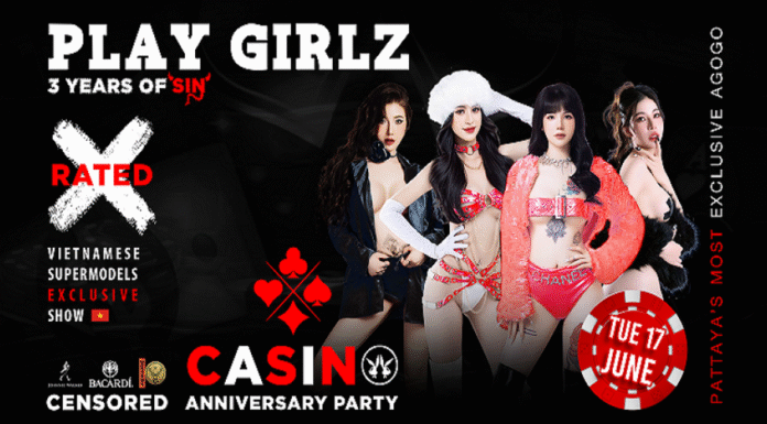 3 Years of Sin: Play Girlz Pattaya’s Casino Party Is Coming June 17th