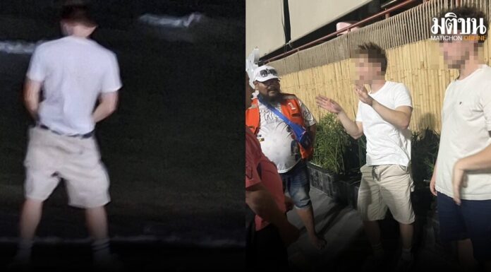 Pattaya Beach Incident: Foreign Tourists Caught Urinating, Fined After Attempted Escape
