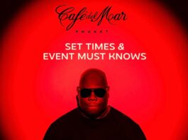 Carl Cox lands in Phuket for his debut at Cafรฉ del Mar on Thursday, January 8, 2026.