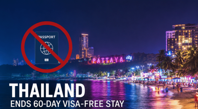 Thai Cabinet Confirms End of 60-Day Visa-Free Stay for Many Foreign Visitors