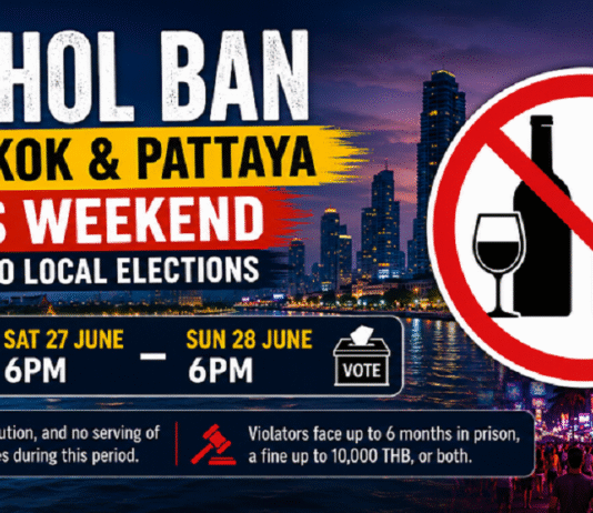 Alcohol Sales Banned in Bangkok and Pattaya This Weekend Due to Local Elections