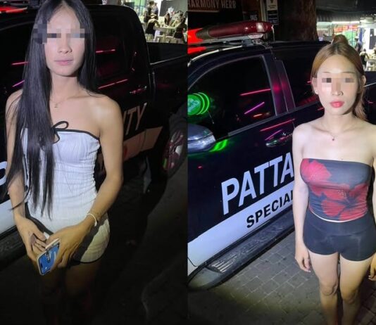 Two Transgender Suspects Detained After Russian Tourist Reports 10,000 Baht Theft in Pattaya