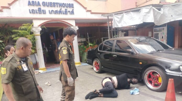 Foreign Man Shot After Allegedly Stabbing Bangkok Police Officer During Disturbance