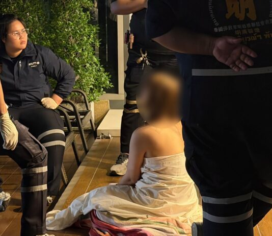 Foreign Woman Survives Pattaya Flying Club After Falling from 8th-Floor Balcony Pattaya eighth-floor balcony fall incident as police investigate foreign woman falling into swimming pool