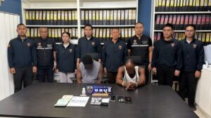 Pattaya cocaine arrest involving two Nigerian men, Chonburi Immigration officers and seized evidence